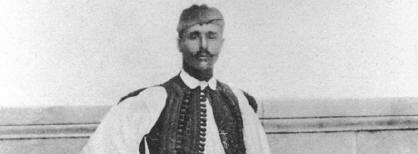 Athènes avril 1896, Jeux de la Ie Olympiade. Spyridon LOUIS de Grèce, vainqueur de l'épreuve du marathon.
