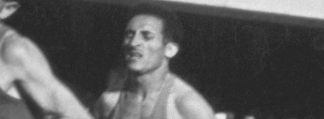 Helsinki 1952, Games of the XV Olympiade. Frenchman of Algerian origin Alain MIMOUN O'KACHA performs in the 10,000m.